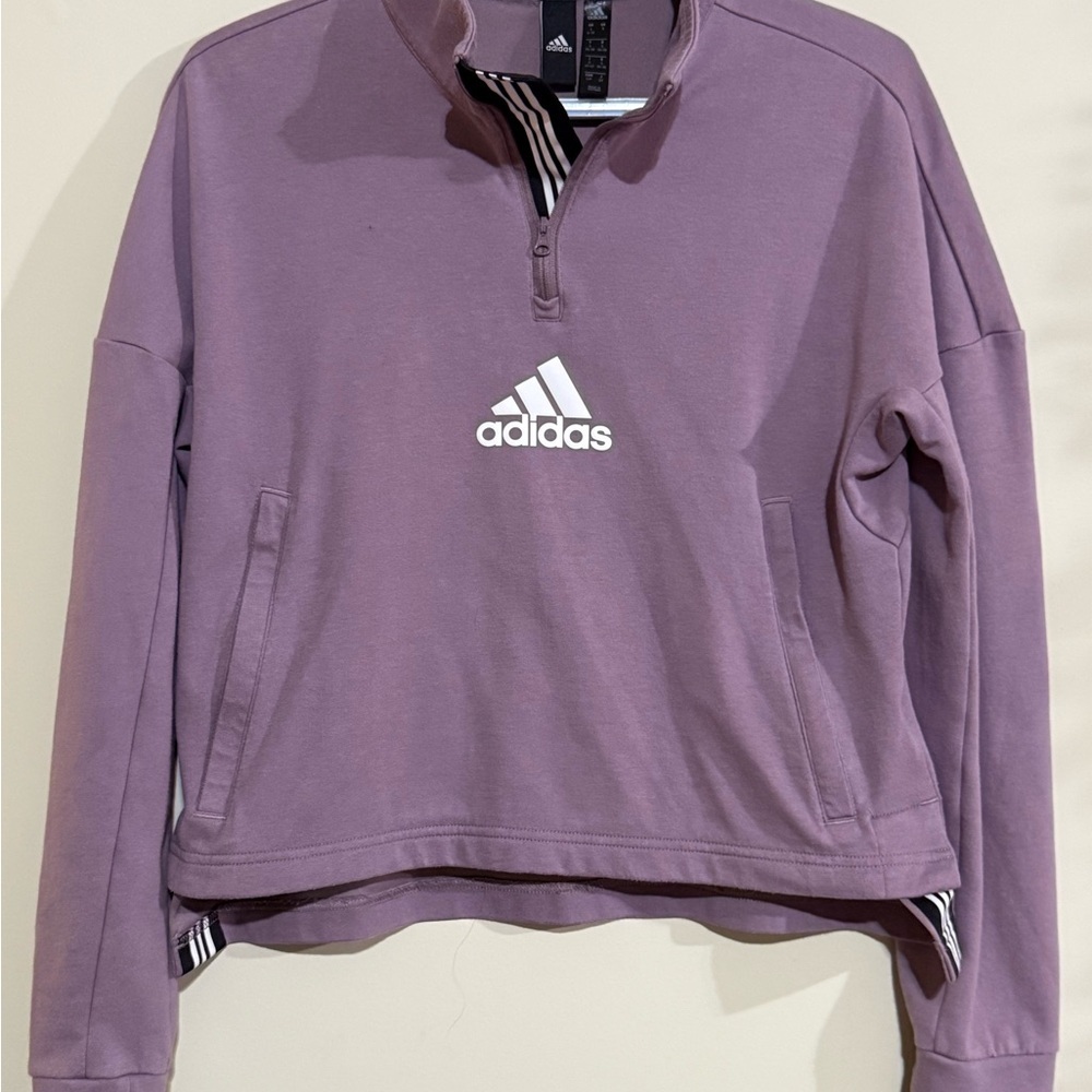 Adidas Purple Sweatshirt with White Logo